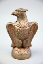 Vintage Cast Iron American Eagle Coin Bank gold paint bird safe Americana picture