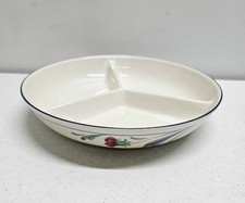 Lenox Poppies on Blue 3 Part Round Divided Server EXCELLENT CONDITION  picture