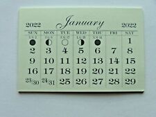 MINI 2022 MONTHLY TEAR OFF GOOD QUALITY CALENDAR PADS  BACK PAGE CARD STOCK  picture