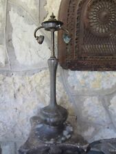 antique ART DECO NOUVEAU Brass Bronze Table or Desk LAMP BASE 2-arm ARTS CRAFTS picture