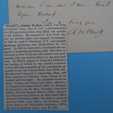 CHARLES W. ELLIOTT Author 1817-83 HAND WRITTEN Autograph Letter Signed 1873 picture