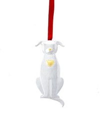 Nambe Design Your Life Holiday Christmas Ornament Silver Metal Puppy Dog NIB picture