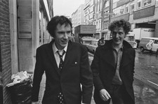 British singer Johnny Rotten of punk band Sex Pistols leaving Malb- Old Photo picture