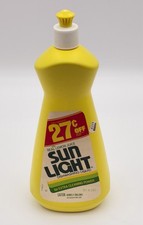 NOS Vintage Sunlight Dishwashing Liquid 32oz. With Real Lemon Juice picture
