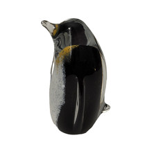 Randsfjord Glassverk Penguin Figurine Norway Art Glass Original Label Estate VTG picture