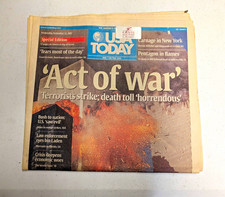 USA TODAY Newspaper Special Edition September 12 2001 