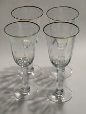 Bohemia Crystal Lace Gold Trimmed Champagne Glasses picture