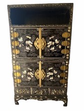 19th century Korean mother of pearl Cabinet - Black Lacquer Antique Masterpiece picture