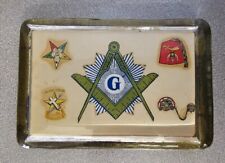 Vintage 1950s Freemason's Paperweight + All Mason Groups Logos picture