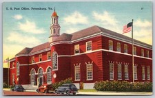 Petersburg Virginia US Post Office Customs House Tichnor Postcard PC440 picture
