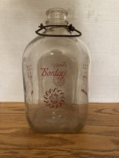Antique Rare Find Bordens One Gallon Milk Bottle 1950s-60s picture