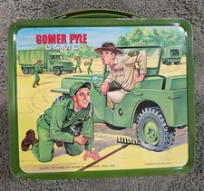 Vintage 1966 Gomer Pyle U.S.M.C. Metal Lunch Box Excellent Condition By Aladdin picture
