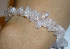 *BEAUTIFUL LIGHT FILLED ALL DANBURITE NATURAL CRYSTAL BRACELET TERMINATED FOCAL* picture
