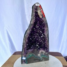 34.17LB Large Natural Amethyst Geode Cathedral Crystal Cluster Specimen Energy picture