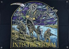 Into The Storm Flag Banner 36x24 Reaper Grim Army Tactical Boat Special Ops Deco picture
