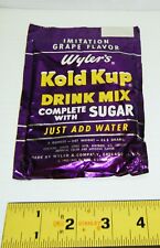 Vintage 1953-1955 Wyler’s Kold Kup Grape Flavor Drink Mix Sealed Foil Packet picture