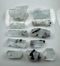 90 Ct Aquamarine Crystals Lot Combined Tourmaline from Skardu Pakistan picture