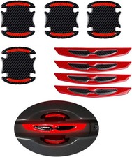8pcs Universal 3D Carbon Fiber Car Door Handle Paint Scratch Protector Sticker A picture