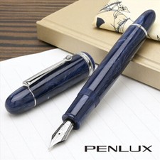 PENLUX Fountain pen Masterpiece Grande Collection WAVE Sky Blue F / M / STUB 1.1 picture