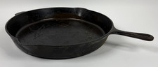 Griswold Cast Iron #14 Large Block Logo Skillet w/ Heat Ring 718 picture