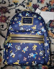Walt Disney World 50th Anniversary Blue Loungefly Mini Backpack Mickey & Friends picture