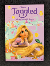 NEW NEVER USED Disney Parks Tangled Coloring Book with Stickers picture