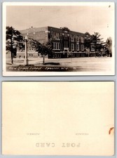 RPPC New Grade School Spooner Wisconsin Vintage Real Photo Postcard picture