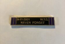 Uniform Citation Bar - 9-11 Never Forget Purple Bar Lapel Pin picture