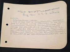AUTOGRAPH --  Brigadier General George Davis Moore --WW1 picture