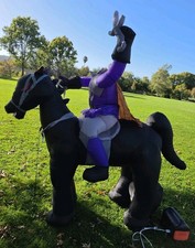 Gemmy Airblown Inflatable 7ft Headless Knight Horseman 2008 Halloween Lights Up picture