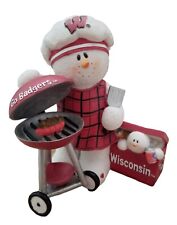Vintage Sarah's Attic Inc Badgers Snowman barbecue Wisconsin figure picture