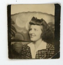 Pretty stylish woman painted background   Vintage photo booth photobooth  picture