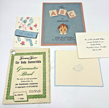Vintage Baby Ephemera Papers 1960s Bond ABC of Babyhood Junk Journal Crafts picture