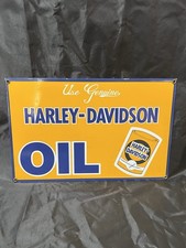 Harley-Davidson Oil Porcelain Sign 9”x14” Use Genuine Vintage Gas Garage picture