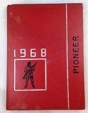1968 Pioneer Yearbook Red Hardcover School Annual Memorabilia picture