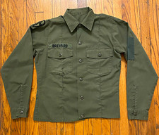 Custom Handcrafted Vintage Military Olive Green Cropped Shirt 