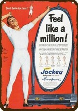 1950 JOCKEY MEN'S LONG UNDERWEAR Vintage Look DECORATIVE METAL SIGN - COOPERS picture