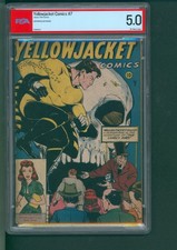 Yellowjacket Comics #7 (Charlton 1946) PSA 5.0 OW Pages picture
