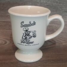 Sambo’s Virginia Beach VA Restaurant Footed Coffee Tea Mug 1974 Vintage  picture