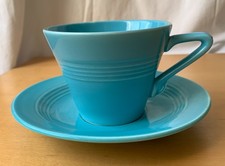 Homer Laughlin HARLEQUIN - Tea CUP & SAUCER - Turquoise picture