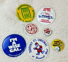 Lot of Vintage Philadelphia Pinbacks, Phillies, Mummer, Franklin Institute, Love picture