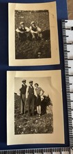 Antique 1920s PHOTO Vtg Lot Men W Shotguns Hunting Hats Vest & Lady Friend picture