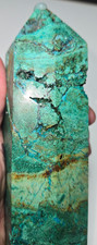 GORGEOUS GREEN AND BLUE CHUNKY Chrysocolla with azurite tower ~5.75in P23 picture