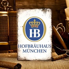 Hofbrauhaus Beer Sign Stein Munchen Hb Metal Sign 8X12 Tin Metal Signs picture