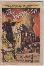 FALL of BABYLON PT Barnum & Bailey 1890 HISTORICAL BIBLE Drama Boston MA Program picture