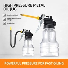 250ml High Pressure Oil Can Pump Lubrication Oiler Bottle Extended Hose Tool picture
