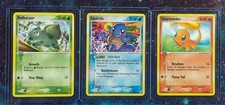 2006 Pokemon SQUIRTLE, CHARMANDER & BULBASAUR Crystal Guardians (3) Card Set picture
