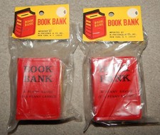 2 Vintage Child's Book Bank (2  1/2