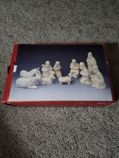 VTG Nativity Set Bisque 10 Piece Style A21631 Centurion Collection Complete picture