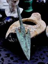 2,000 YR OLD ANCIENT ROMAN LONG SHOT BRONZE ARROWHEAD picture